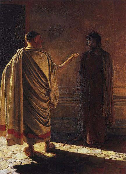 Nikolai Ge Quod Est Veritas Christ and Pilate oil painting picture